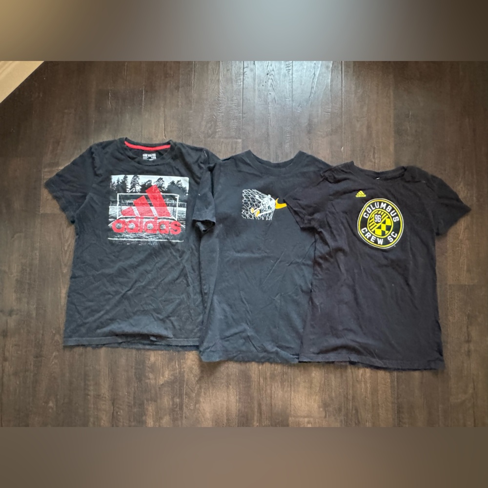 Set of 3 black soccer shirts